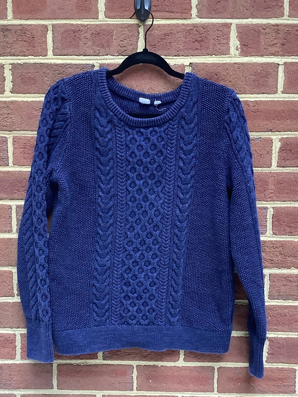EUC Gap Chunky Knit Crew Neck Sweater Navy L